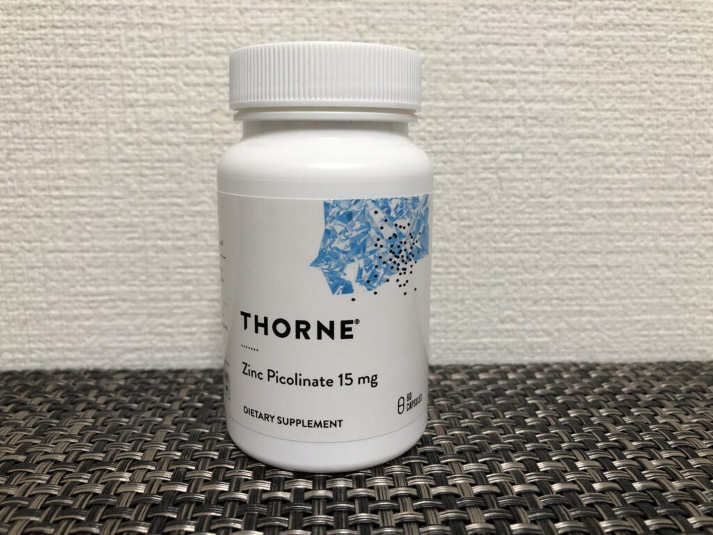 Thorne「亜鉛ピコリン酸」のボトル